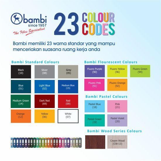 

Bambi Ring Binder Folio 2 Ring Type D All Color Small Size 15 Mm Original