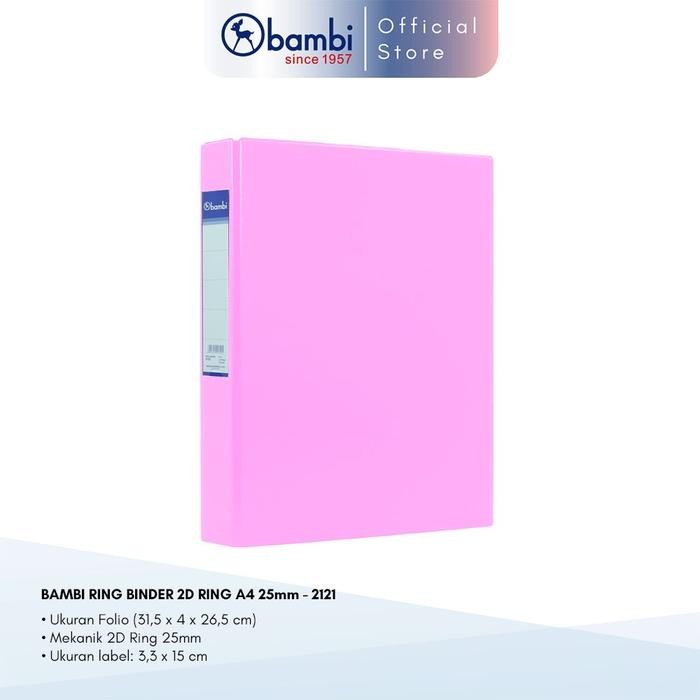 

Bisa Grab! Bambi Ring Binder A4 2 Ring Type D All Color Medium Size 25 Mm Original