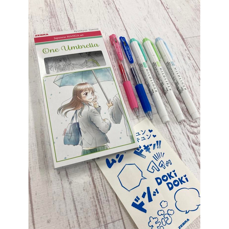 

Deli Stationary - Zebra Pulpen Gel Sarasa Mildliner Manga Series Blue