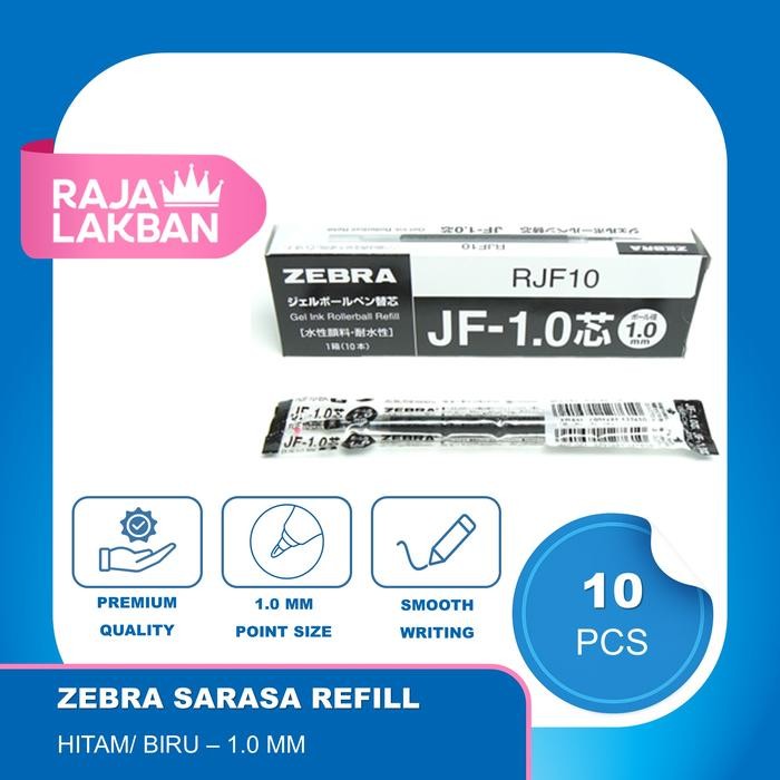 

Deli Stationary - Isi Ulang Pulpen Refill Zebra Sarasa Jf 1.0 Mm/ Tinta Hitam & Biru - Pak