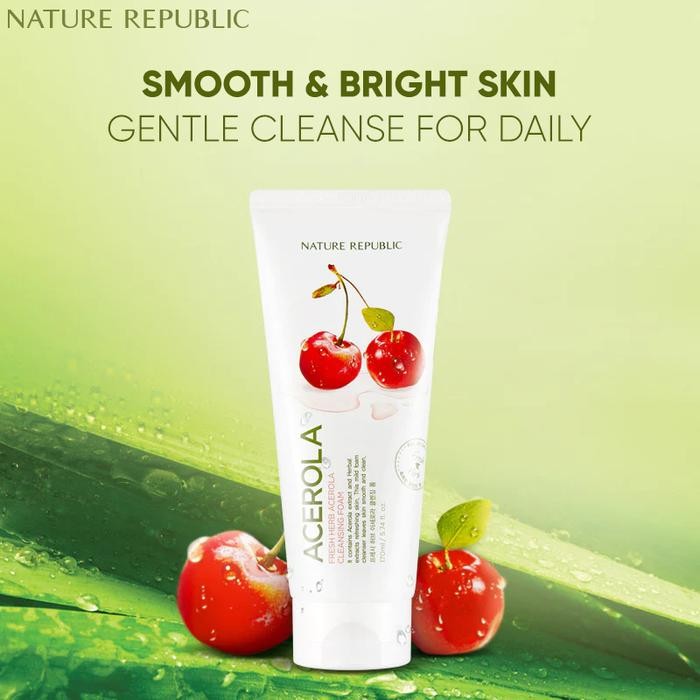 

Nature Republic Fresh Herb Acerola Cleansing Foam Pasti Ori