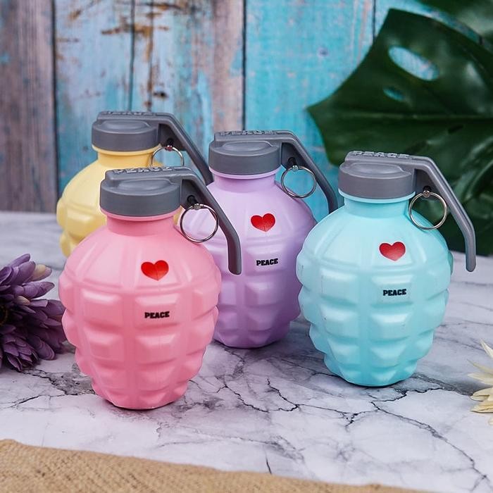 SRIY Botol Minum Air Granat Bahan Plastik Unik Premium Import Quality