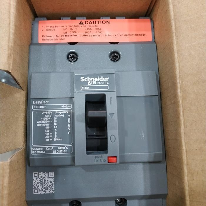 mccb schneider 100A ezc100f3100 3p/mccb schneider/mccb 100A