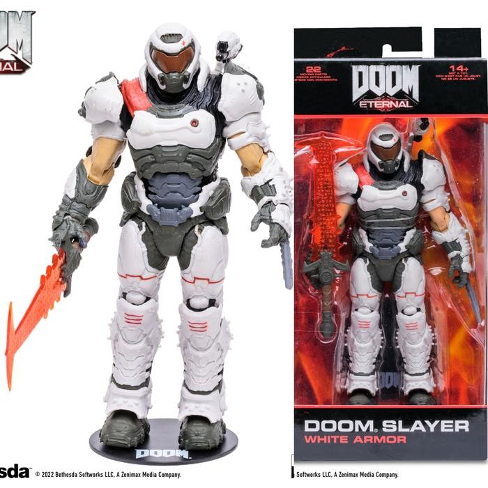 mcfarlane doom slayer white armor astro slayer skin doom eternal