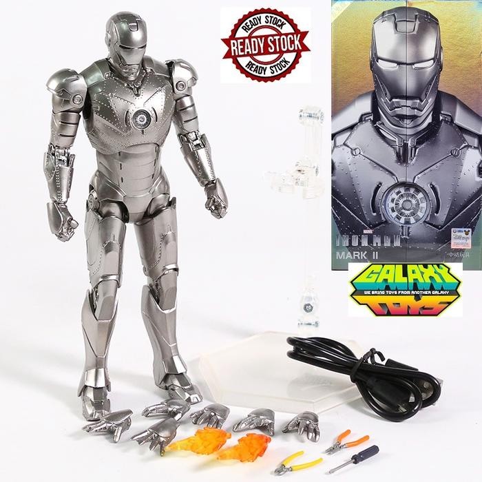 ZD Toys Iron Man Mark 2 LED - Marvel Avengers IronMan MK2 1/10 Scale