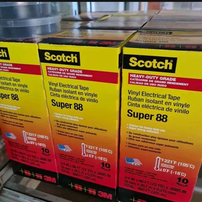 3M SUPER 88 VINYL ELECTRICAL TAPE / ISOLASI LISTRIK