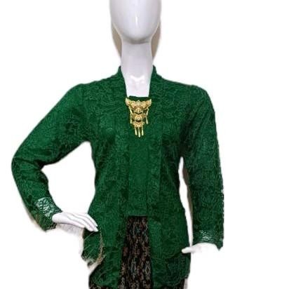 Atasan Kebaya Kutubaru Brokat Modern Baju Kartini Wisuda Pesta Kondangan Ukuran Jumbo Warna Teracota
