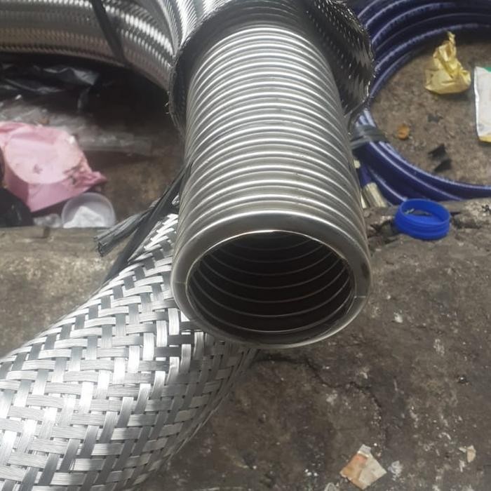 Menarik Selang Flexible Knalpot 2" Stainless Meteran