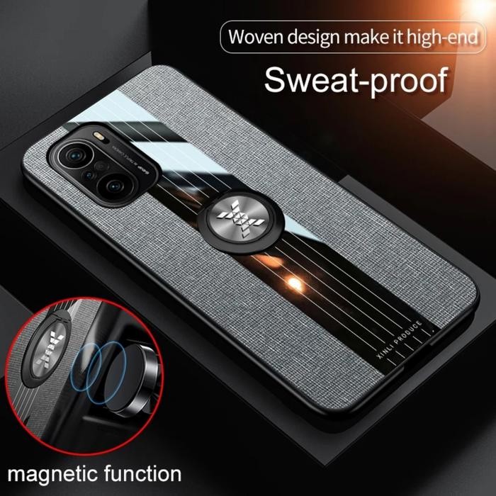 TERBARU TEXTURE CASE XIAOMI POCO F3 / POCOPHONE F3 PRO MAGNETIC RING CASING TERMURAH