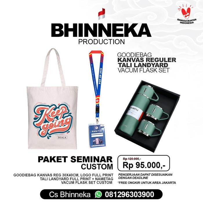 

Paket Seminar, Merchandise, Vakum Flask Set + Goodiebag + Tali Lanyard