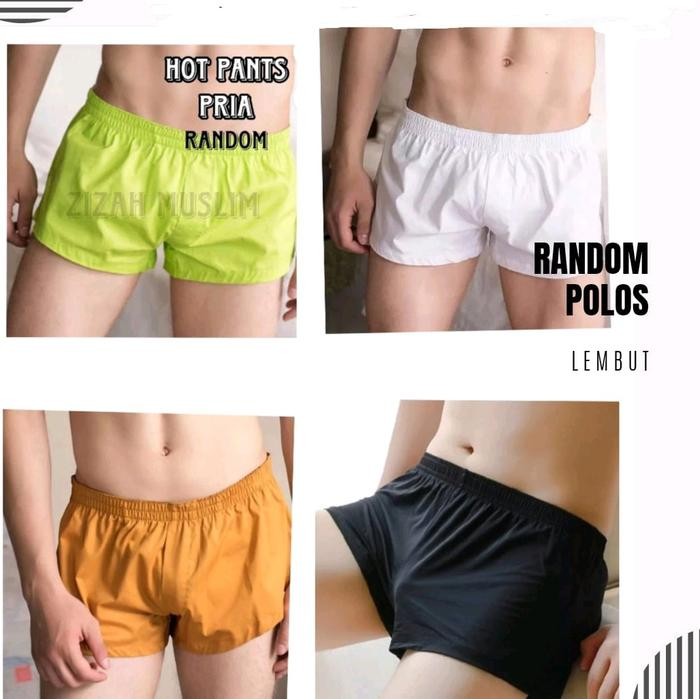 OMK_ Paket 5 Pcs Hotpants Pria Polos Random Celana Pendek / Celana Tidur