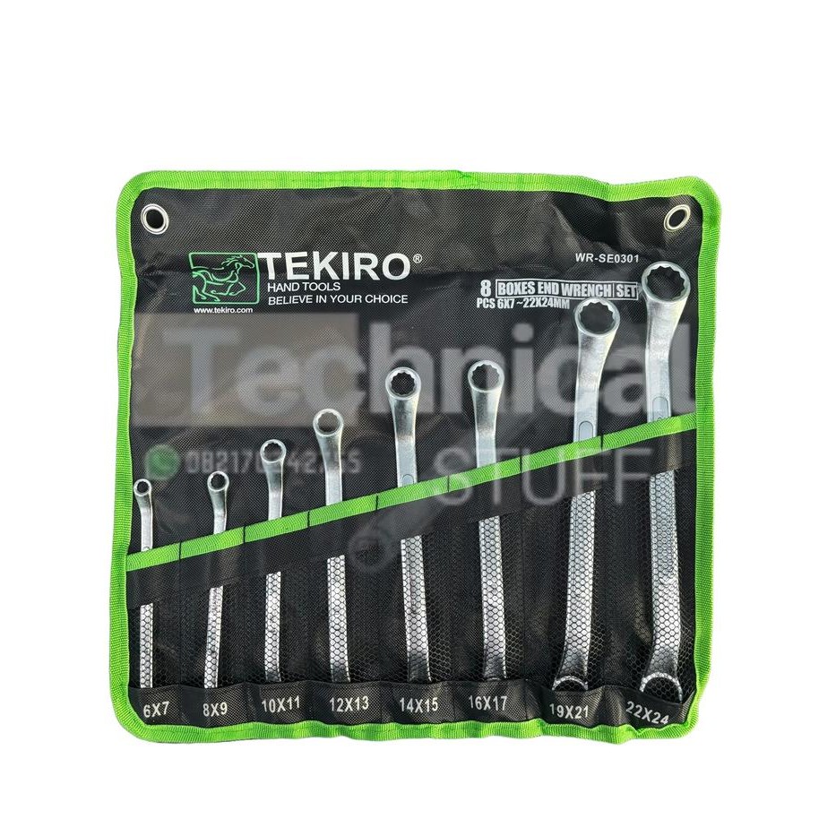 Diskon Kunci Ring Set 8 Pcs Tekiro (6 -24Mm) - Tekiro Kunci Ring Set 8 Pcs