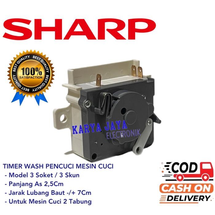 (Allthebest) Timer wash mesin cuci sharp 3 soket / Timer pencuci sharp