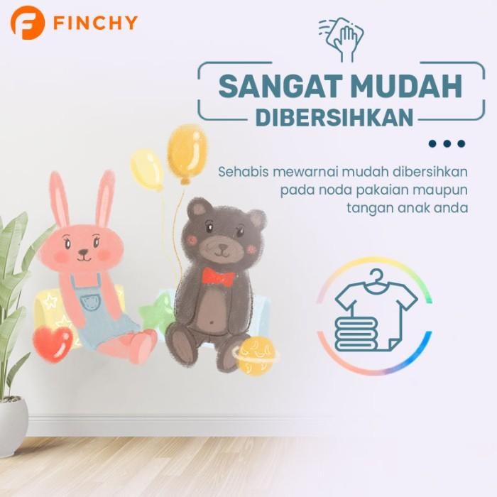

Finchy Crayon Set Susun 4 Pensil Warna isi 46 pcs Alat Gambar Murah