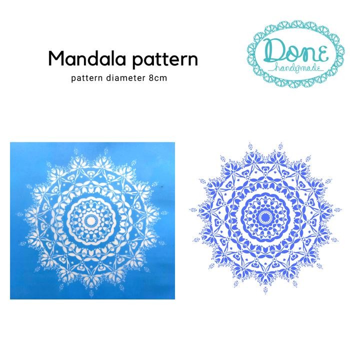 

Silk screen mandala pola bingkai alat clay scrapbooking dekorasi ss32