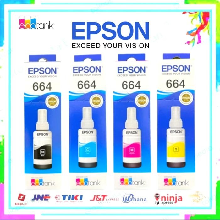 MASRI Tinta Epson 1 Set 664 Printer L100 L110 L120 L200 L310 L360
