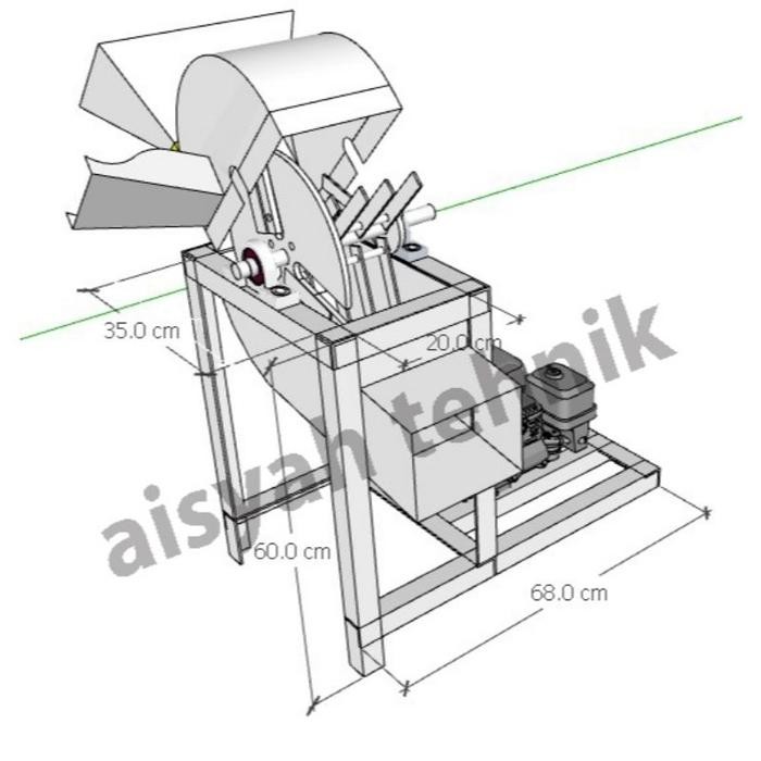 Ready 4 Mata Pisau Chooper Mesin Cacah Rumput Multifungsi Lengkap Tinggal Pasang