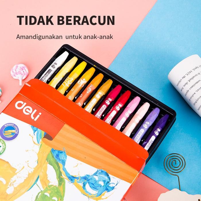 

Deli EC20120 School Crayon/Krayon-Oil Pastel Smooth Rich Blending 24C