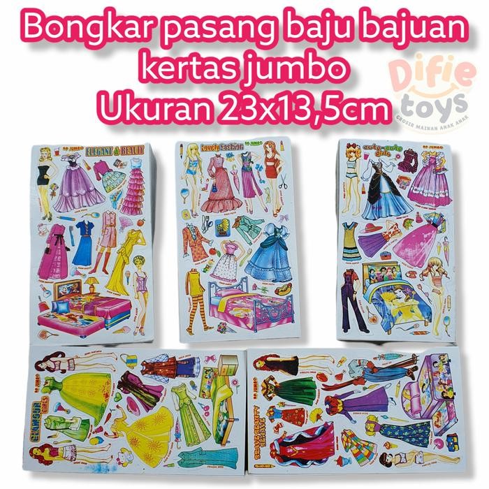 TUMI 100 Lembar Bongkar Pasang Jumbo Bp Baju Bajuan Jumbo Kertas