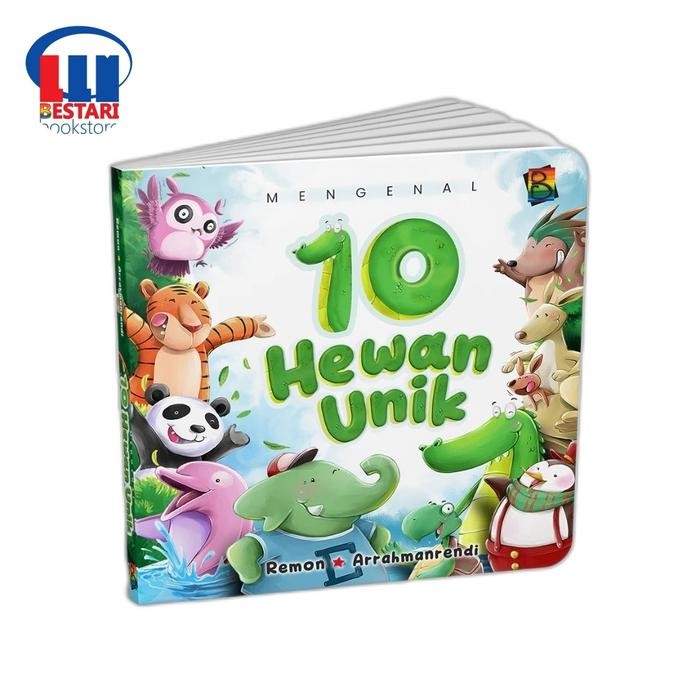 

buku cerita anak boardbook anak mengenal 10 hewan unik bestari
