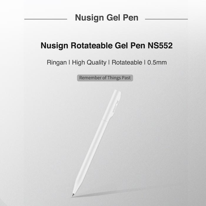 

I77W Nusign Gel Pen / Pulpen Gel Putar 0.5Mm Tinta Hitam Bahan Abs Ns552
