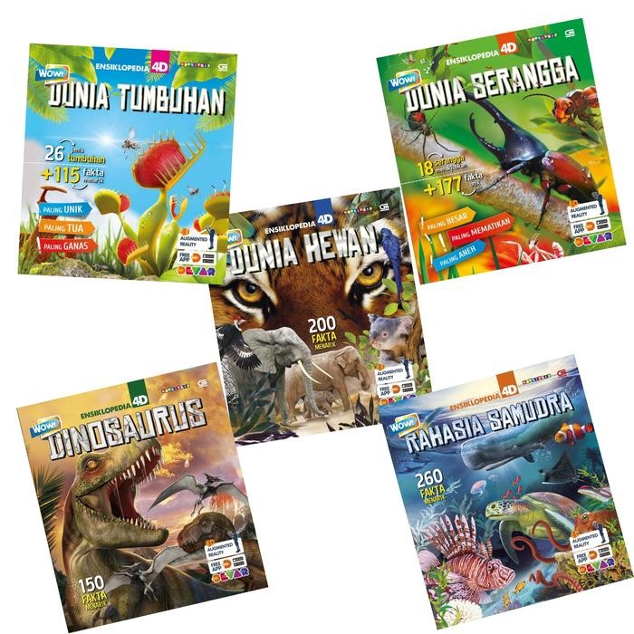 

Buku Wow Ensiklopedia 4D Dinosaurus Keajaiban Dunia Hewan Samudra