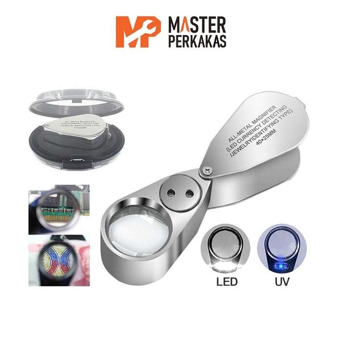 

I77W Kaca Pembesar Geologi Led Uv 40X Ab76 Mp / Perhiasan Batuan