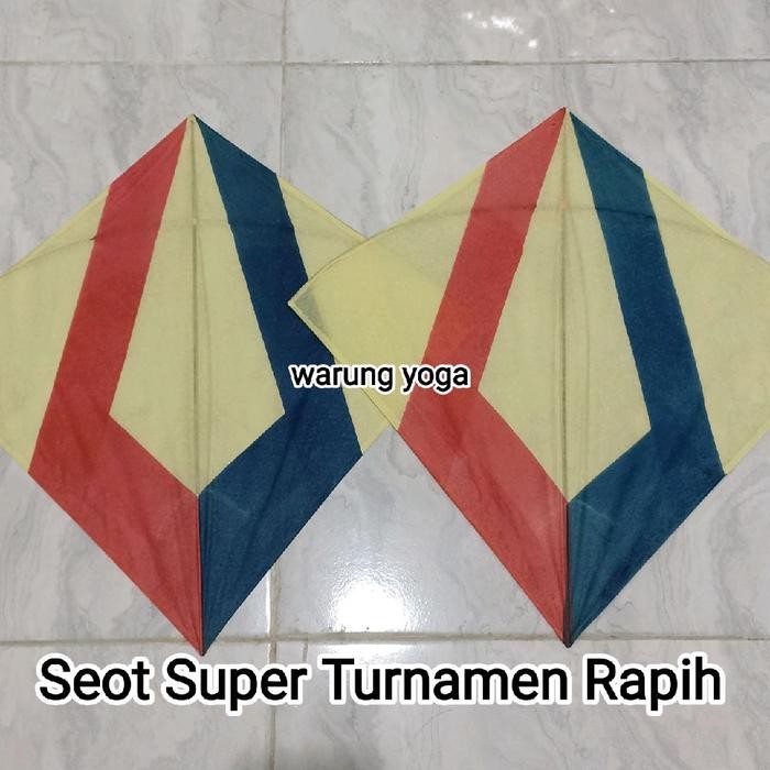 Paket 10 PCS/BIJI Layangan Seot Super Turnamen Rapih Ukuran 54cm Kertas Pulas Sablon Arku Keras