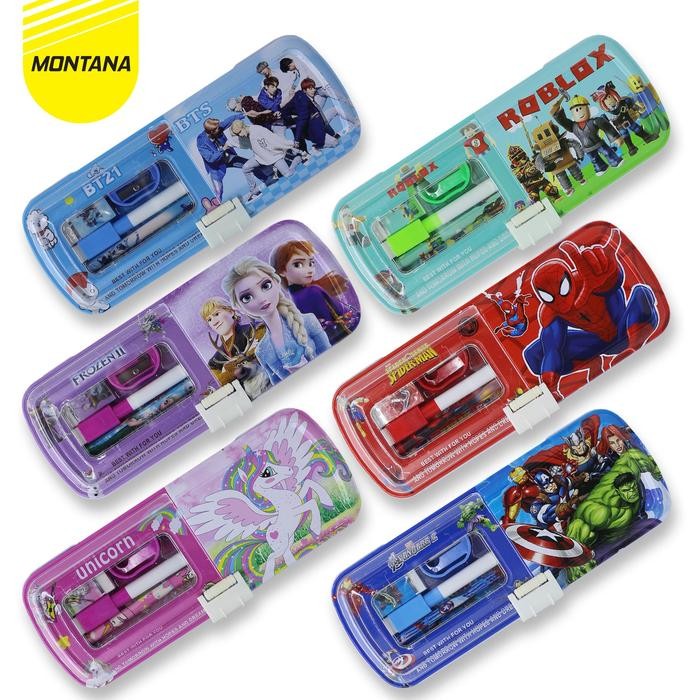 

X689 Montana Kotak Pensil Pencil Case Study Set Tempat Alat Tulis 3323