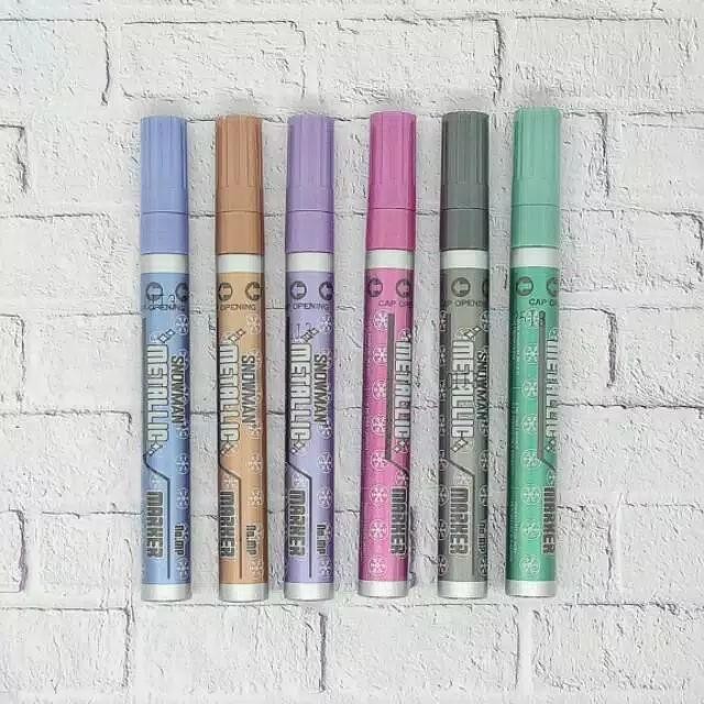 

X689 Snowman Mp 12 Metallic Paint Marker Permanent Spidol Metalik Permanen