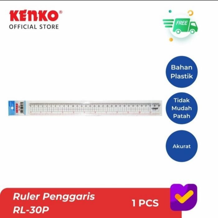 

X689 Paket Hemat Penggaris Plastik 30 Cm Kenko. 1 Pack Isi 12 Pcs