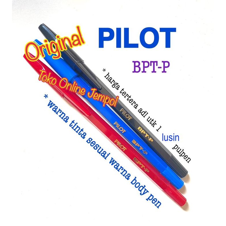 

X689 Box Pulpen Pilot Bpt-P Bulpoin Ball Pen Lusinan Isi 12 Buah Pena Bullpoint Balpen