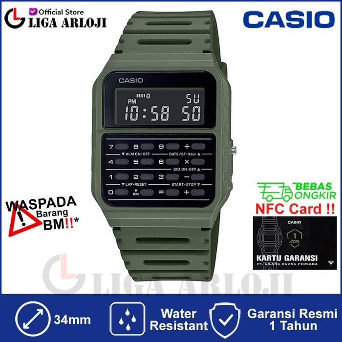 

X689 Casio Ca-53Wf-3Bdf - Jam Tangan Calculator / Kalkulator Hijau Ca53 Ca53Wf Ca-53Wf-3