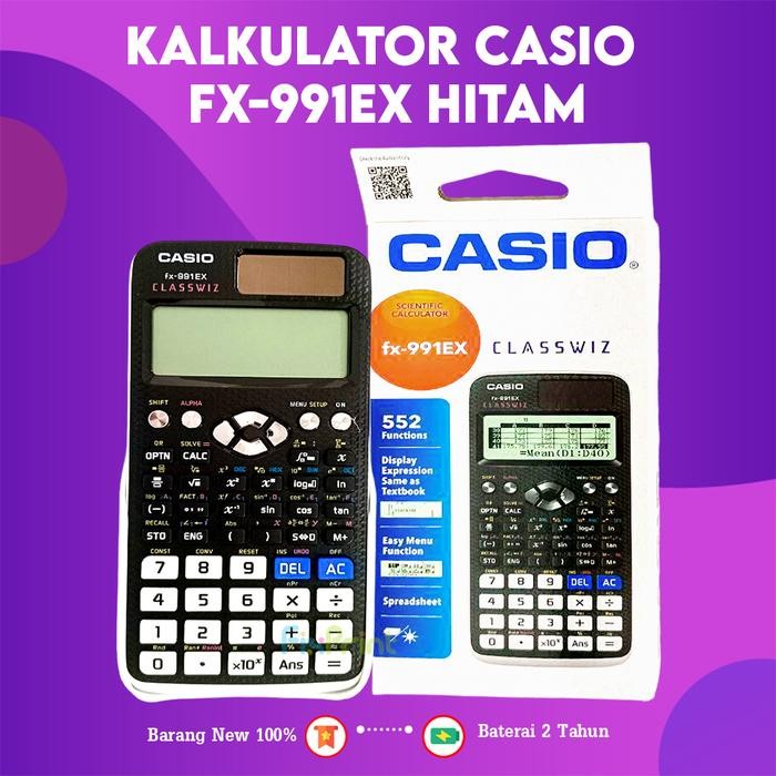 

X689 Kalkulator Casio Fx-991Ex & Fx-991Cw Hitam, Calculator Scientific Kalkulator Ilmiah