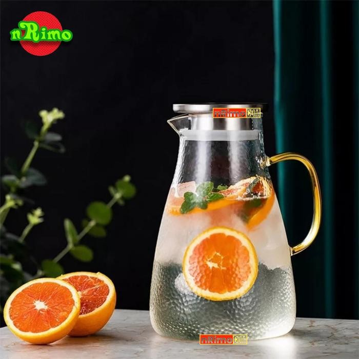 Pitcher Kaca Tahan Panas Unik Juice Cocktail Jus Tempat Minuman Dingin