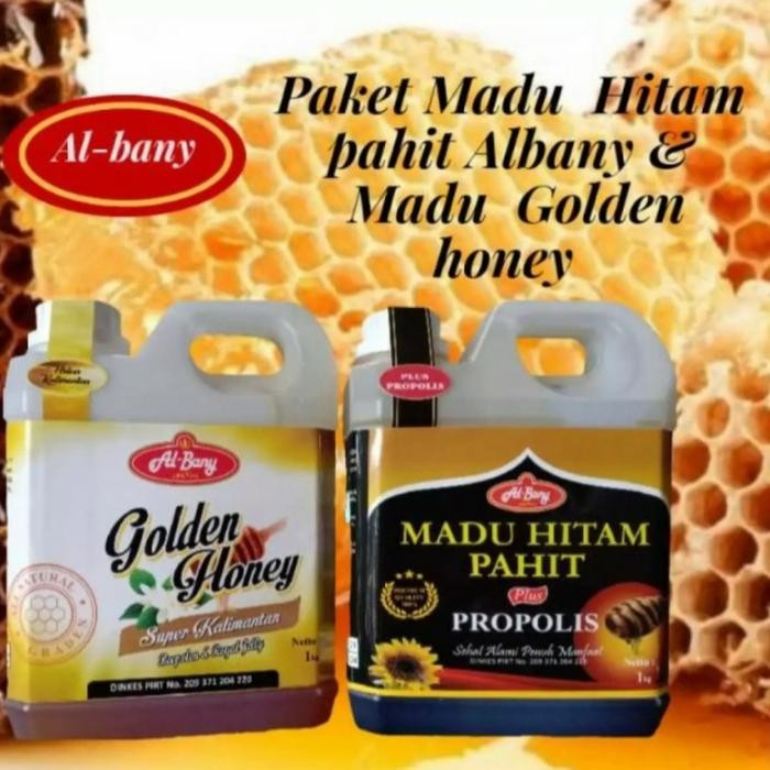 

Paket HEMAT Madu HITAM & Madu Golden Honey Al Bany