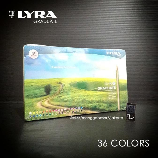 

LYRA GRADUATE COLOUR PENCILS 36 WARNA ( PENSIL WARNA ) METAL BOX