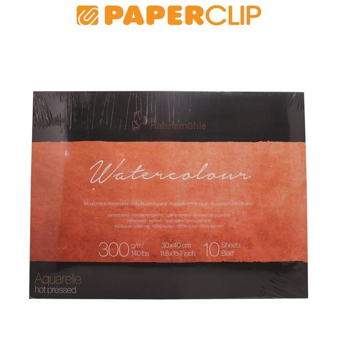 

WATERCOLOR PAD HAHNEMUHLE 10625151 HOT PRESSED 10S 300GSM 30X40