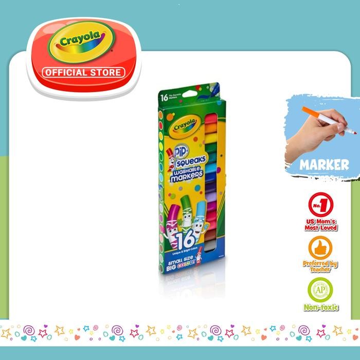 

Spidol Warna CRAYOLA 16ct Pip-Squeaks Markers