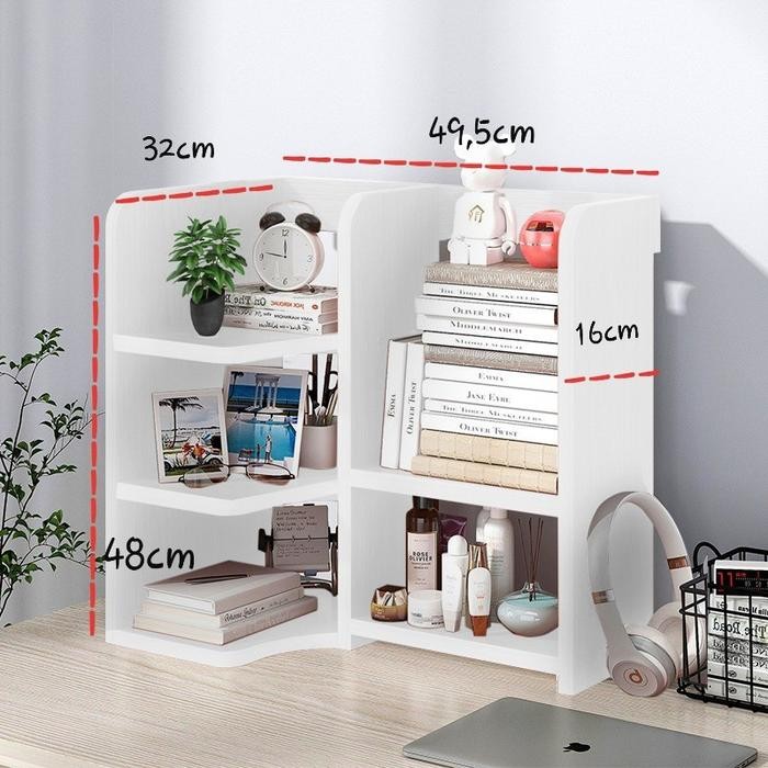 

Rak Buku Portable Rak Meja Kerja/Kantor Estetik Desk Rack Organizer Tempat Penyimpanan Buku