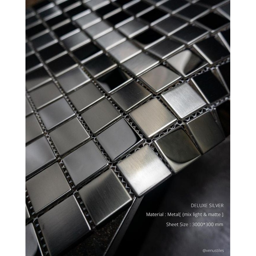 Mosaic Dinding Interior Mozaik Venus Deluxe Silver