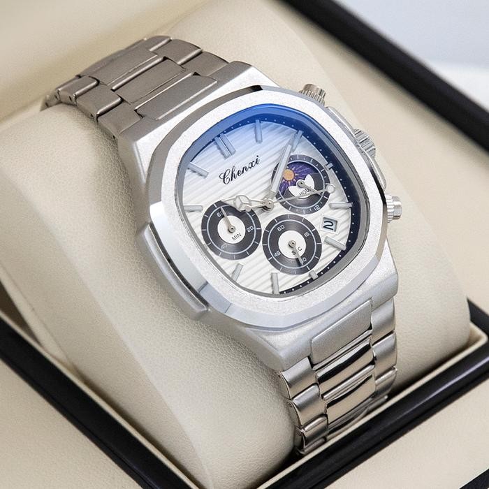 Jam Tangan Pria Unik & Stylish Luxury Stainless Steel Multifungsi Outdoor Digital, Analog, Tanggal,