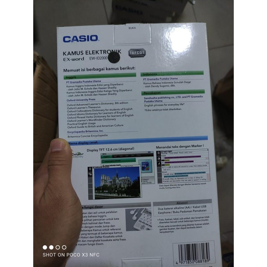 

KAMUS ELEKTRONIK INGGRIS INDONESIA CASIO EW ID 2000 TERLENGKAP