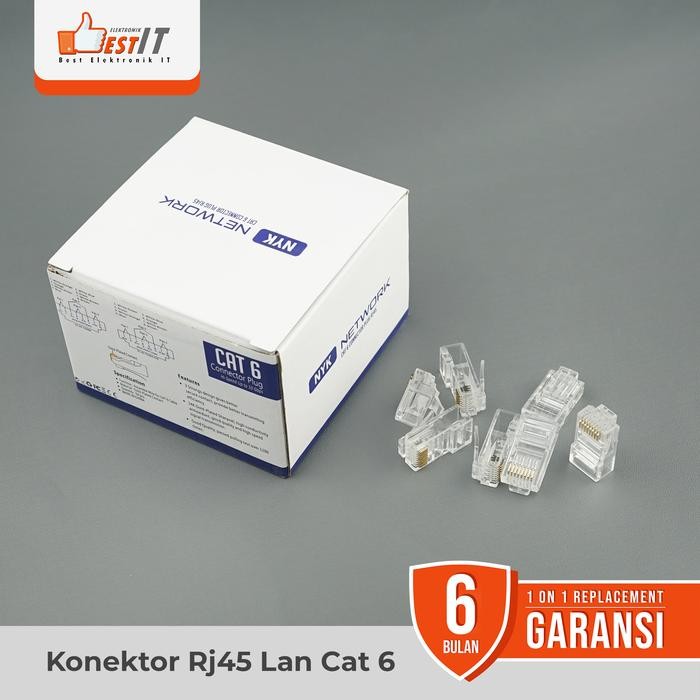 

KONEKTOR CAT 6 RJ45 CONNECTOR 1 BOX