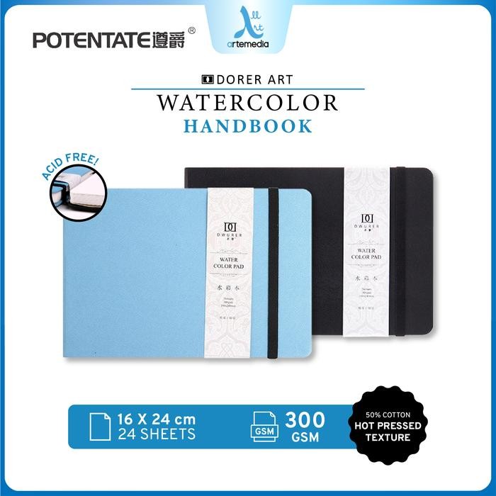 

Potentate 16x24cm Hot Pressed Watercolor Handbook - BLACK