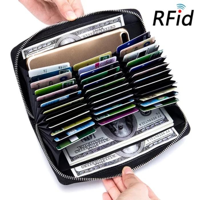 

DOMPET KARTU CARD HOLDER RFID 6662 KULIT BERKUALITAS 36 SLOT KARTU - BIRU MUDA