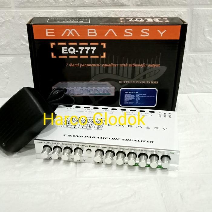 PARAMETRIK EMBASSY EQ-777 WITH SUBWOOFER EQUALIZER + ADAPTOR EMBASSY