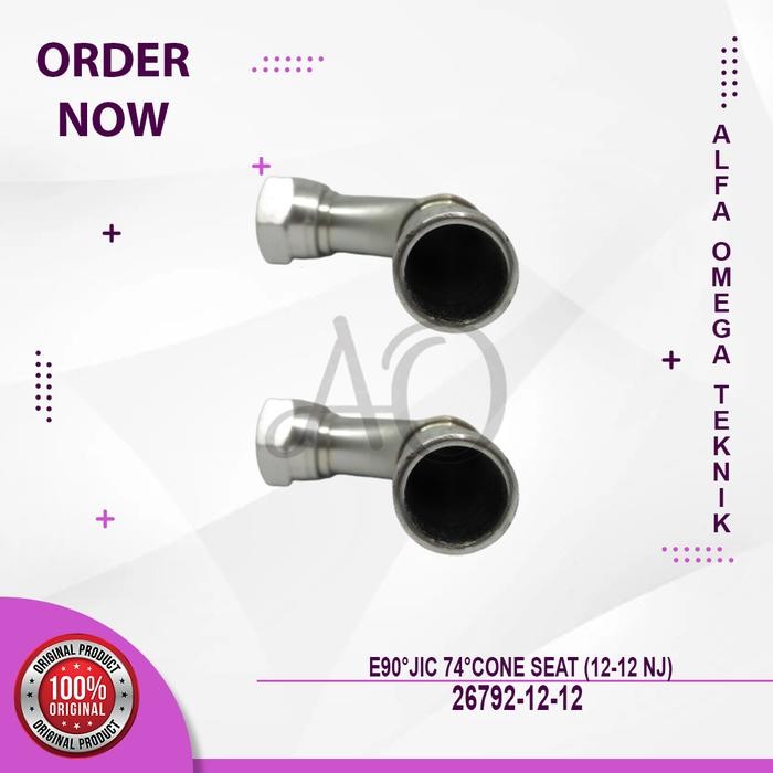 HYDRAULIC FITTING ELBOW 12-12 NJ NEPEL SELANG HIDROLIK JIC 26792-12-12