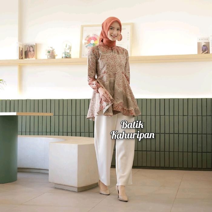 Batik Wanita Modern Baju Batik Wanita Model Payung Blus Batik Kekinian