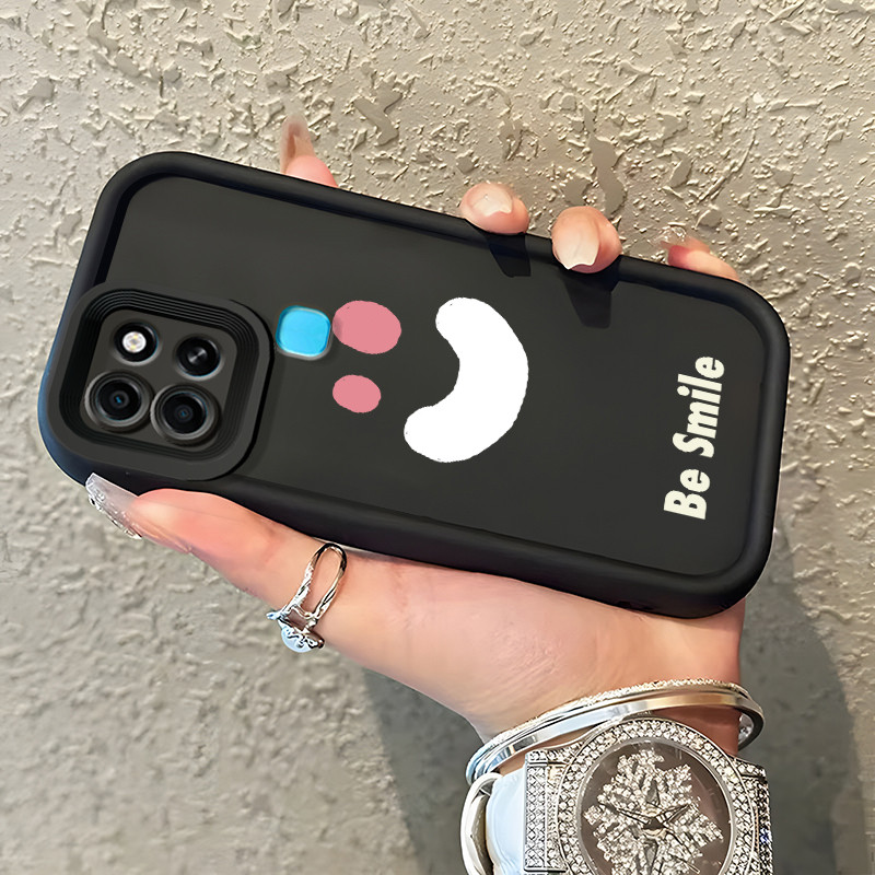 Casing Hp Infinix Smart 6 Infinix Smart 6 Plus Case Casing tas emosi senyum pola HP Kasing Silikon S